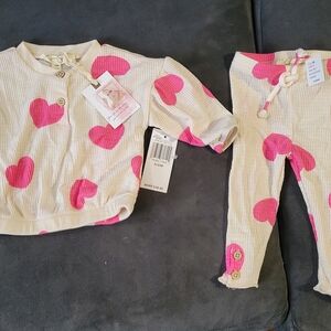 Cozy Kids Pajamas with Pink Hearts
